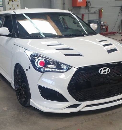 Veloster KDM Headlights with White Reflector Pair with ...