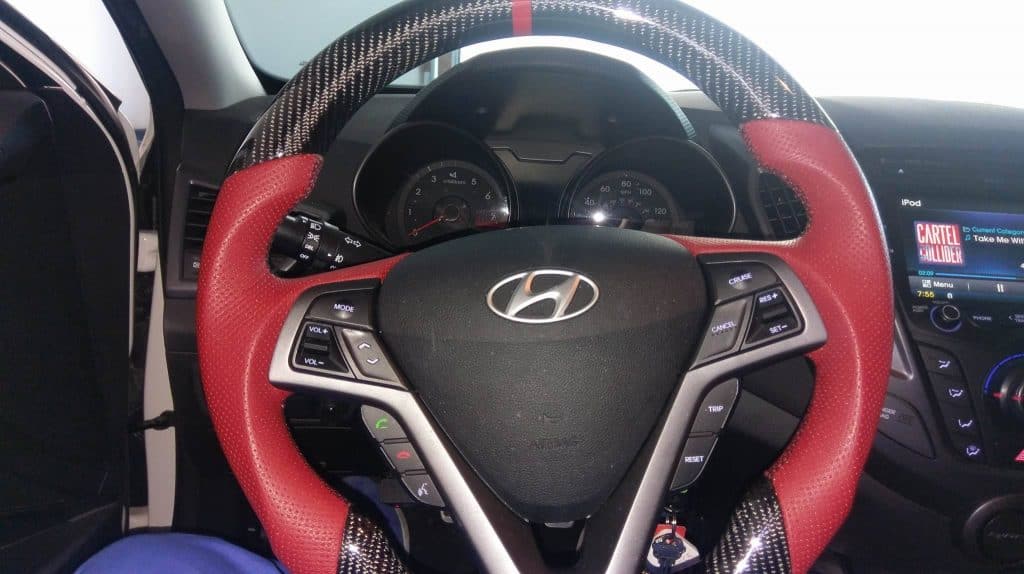 20122017 Veloster Turbo or NAV Carbon Fiber Custom Steering Wheel