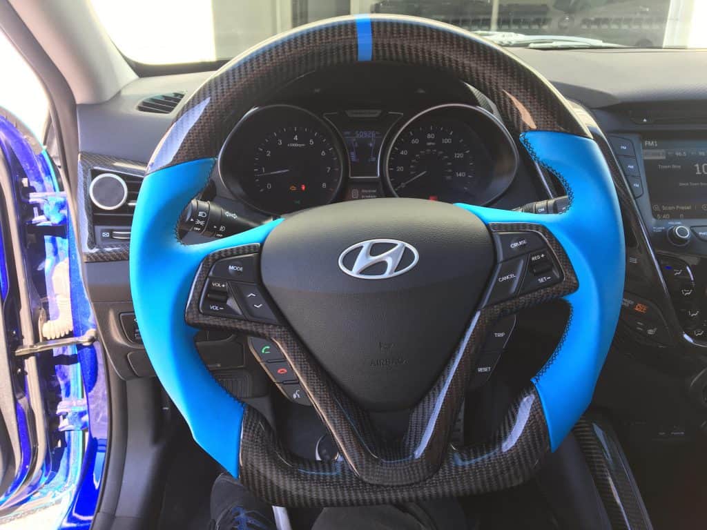 20122017 Veloster Turbo or NAV Carbon Fiber Custom Steering Wheel