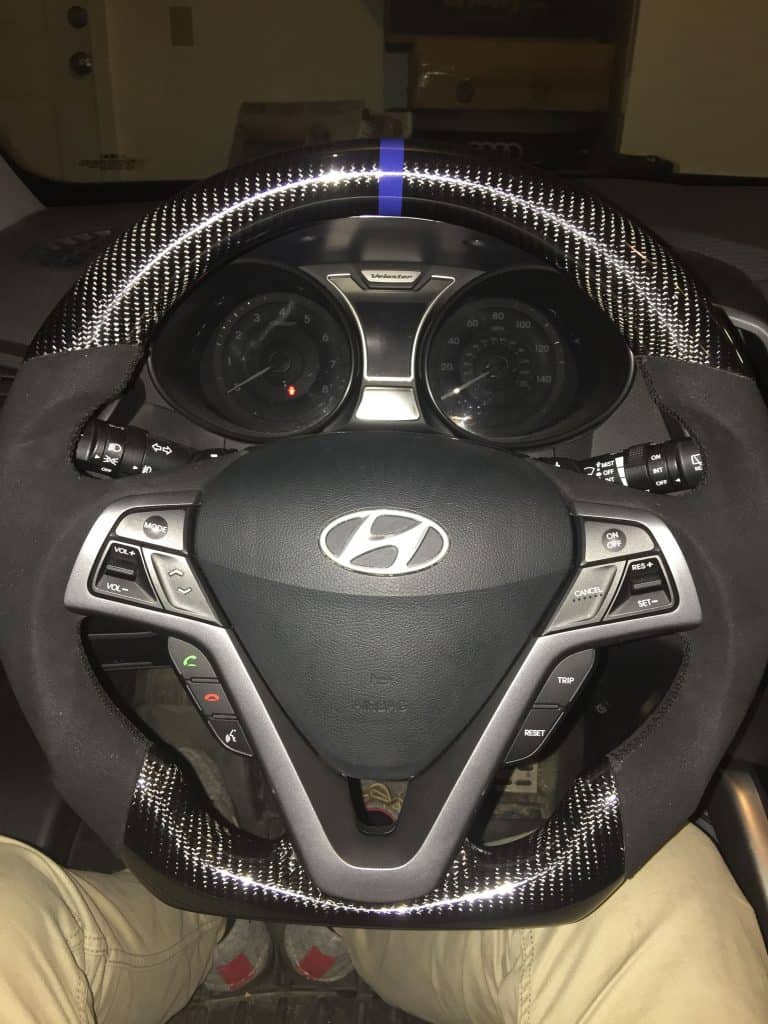 20122017 Veloster Turbo or NAV Carbon Fiber Custom Steering Wheel