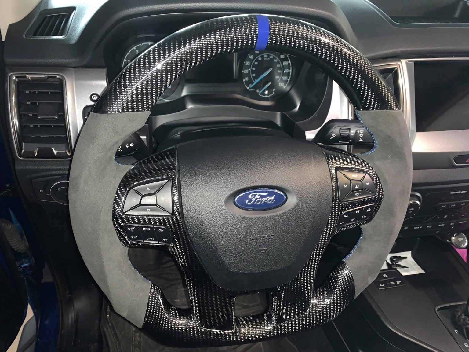 2019+ Ford Ranger OEM Custom Carbon Fiber Steering Wheel SoCal Garage