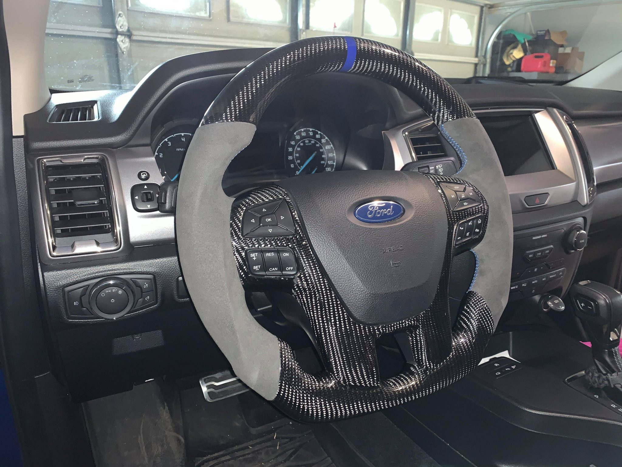 2019+ Ford Ranger OEM Custom Carbon Fiber Steering Wheel SoCal Garage