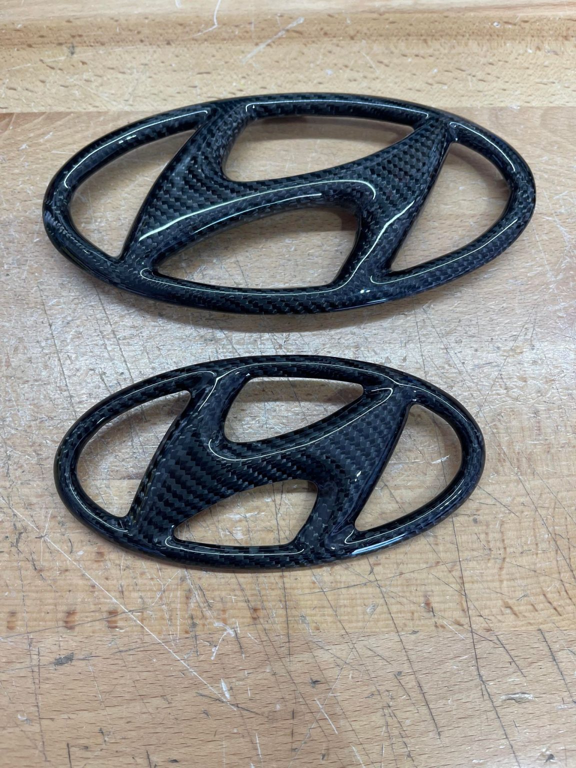 2022 Elantra N Front and Rear Emblem in Carbon Fiber SoCal Garage Works