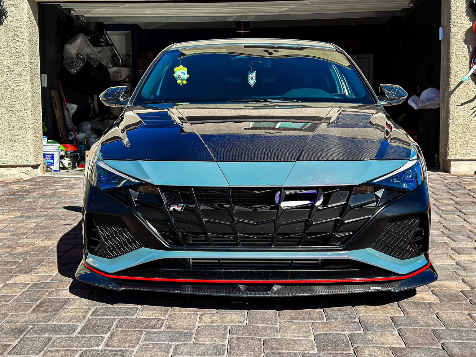 2022 Elantra N AMS Vented Carbon Fiber Hood SoCal Garage Works